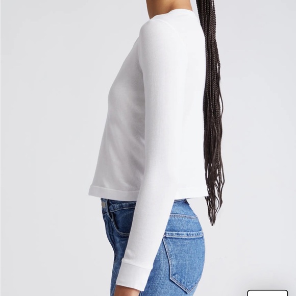 L'AGENCE Benny Crewneck Crop T-Shirt - Picture 3 of 6